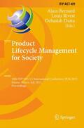 Bernard / Dutta / Rivest |  Product Lifecycle Management for Society | Buch |  Sack Fachmedien