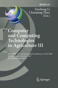 Zhao / Li |  Computer and Computing Technologies in Agriculture III | Buch |  Sack Fachmedien