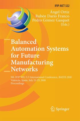 Ortiz Bas / Gómez Gasquet / Franco |  Balanced Automation Systems for Future Manufacturing Networks | Buch |  Sack Fachmedien