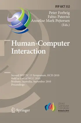 Forbrig / Pejtersen / Paternó |  Human-Computer Interaction | Buch |  Sack Fachmedien