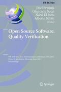 Petrinja / Sillitti / Succi |  Open Source Software: Quality Verification | Buch |  Sack Fachmedien