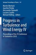 Oberlack / Peinke / Hölling |  Progress in Turbulence and Wind Energy IV | Buch |  Sack Fachmedien