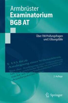 Armbrüster | Examinatorium BGB AT | Buch | 978-3-642-45122-5 | sack.de