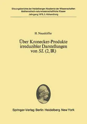 Neunhöffer |  Über Kronecker-Produkte irreduzibler Darstellungen von SL (2, ?) | eBook | Sack Fachmedien