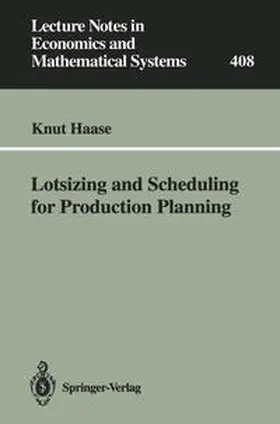 Haase |  Lotsizing and Scheduling for Production Planning | eBook | Sack Fachmedien