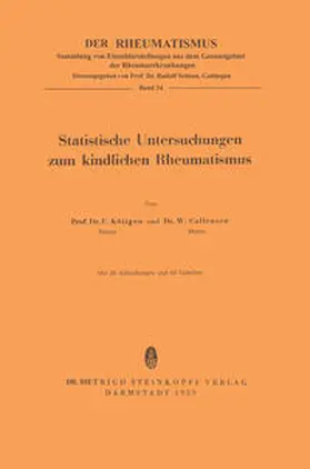 Kötgen / Callensee |  Statistische Untersuchungen zum Kindlichen Rheumatismus | eBook | Sack Fachmedien