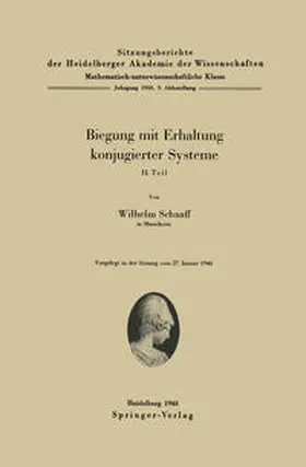 Schaaff |  Biegung mit Erhaltung konjugierter Systeme | eBook | Sack Fachmedien