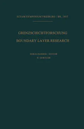 Görtler |  Grenzschichtforschung / Boundary Layer Research | eBook | Sack Fachmedien