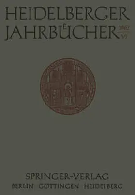 Heidelberger Jahrbücher | E-Book | www.sack.de