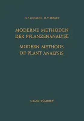 Biemann / Boardman / Hommes |  Modern Methods of Plant Analysis / Moderne Methoden der Pflanzenanalyse | eBook | Sack Fachmedien