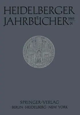 Heidelberger Jahrbücher | E-Book | www.sack.de