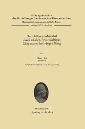 Hirt | Der Differentialmodul eines lokalen Prinzipalrings über einem beliebigen Ring | E-Book | www.sack.de