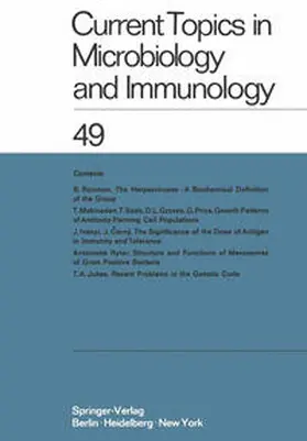 Arber / Braun / Maaløe |  Current Topics in Microbiology and Immunology / Ergebnisse der Mikrobiologie und Immunitätsforschung | eBook | Sack Fachmedien