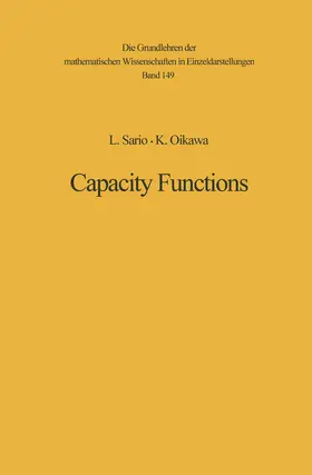 Oikawa / Sario |  Capacity Functions | Buch |  Sack Fachmedien