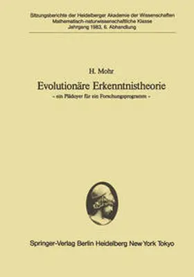 Mohr | Evolutionäre Erkenntnistheorie | E-Book | www.sack.de