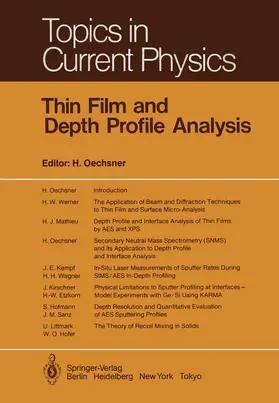 Oechsner |  Thin Film and Depth Profile Analysis | Buch |  Sack Fachmedien