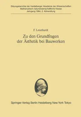 Leonhardt |  Zu den Grundfragen der Ästhetik bei Bauwerken | eBook | Sack Fachmedien