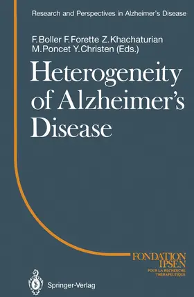Boller / Forette / Christen |  Heterogeneity of Alzheimer's Disease | Buch |  Sack Fachmedien