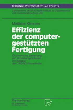 Klimmer |  Effizienz der computergestützten Fertigung | eBook | Sack Fachmedien