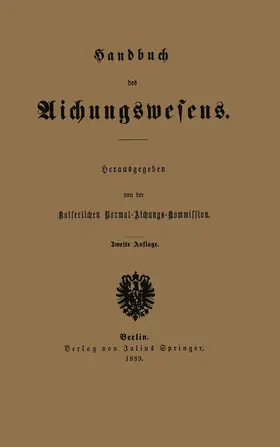 Handbuch des Aichungswesens | Buch | 978-3-642-47095-0 | www.sack.de