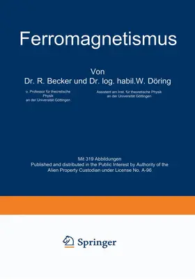 Becker / Döring / Tillmans |  Ferromagnetismus | Buch |  Sack Fachmedien