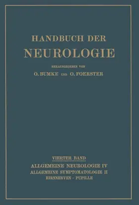 Bielschowksy / Jaensch / Riese | Hirnnerven Pupille | Buch | 978-3-642-47118-6 | www.sack.de