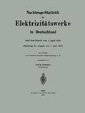 Dettmar / Peters / de Grais |  Nachtrags-Statistik der Elektrizitätswerke in Deutschland | Buch |  Sack Fachmedien