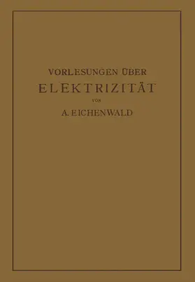 Eichenwald |  Vorlesungen über Elektrizität | Buch |  Sack Fachmedien
