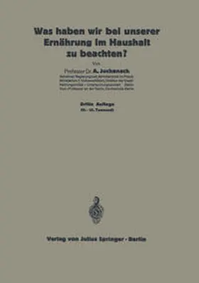 Juckenack |  Was haben wir bei unserer Ernährung im Haushalt zu beachten? | eBook | Sack Fachmedien