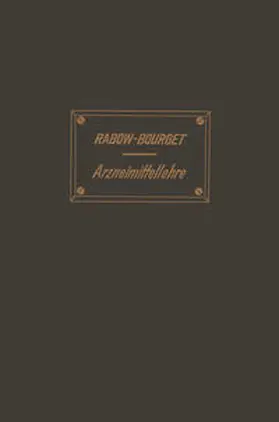 Rabow / Bourget |  Handbuch der Arzneimittellehre | eBook | Sack Fachmedien
