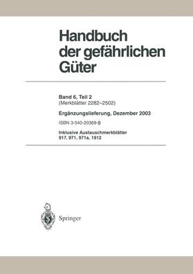 Hommel | Handbuch der gefährlichen Güter | Buch | 978-3-642-47725-6 | sack.de