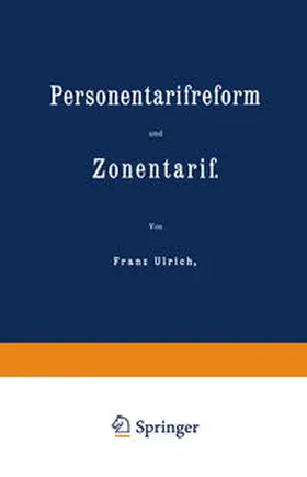Ulrich |  Personentarifreform und Zonentarif | eBook | Sack Fachmedien