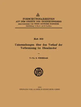 Weisshaar |  Untersuchungen über den Verlauf der Verbrennung im Dieselmotor | eBook | Sack Fachmedien