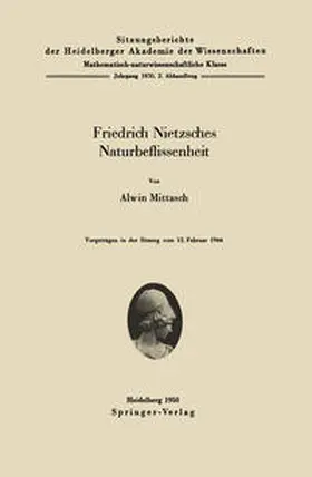 Mittasch |  Friedrich Nietzsches Naturbeflissenheit | eBook | Sack Fachmedien