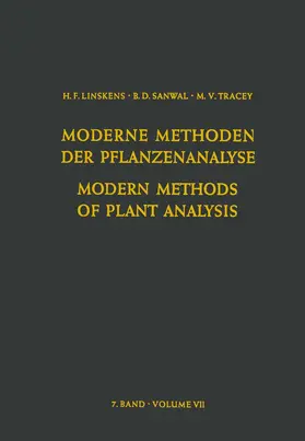 Arnon |  Modern Methods of Plant Analysis / Moderne Methoden der Pflanzenanalyse | Buch |  Sack Fachmedien