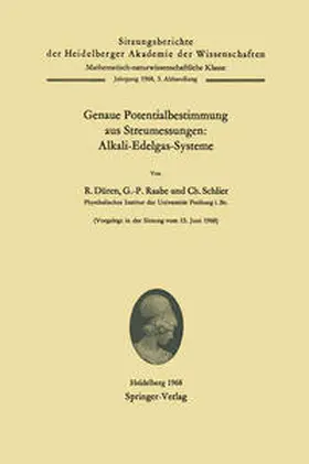 Düren / Raabe / Schlier |  Genaue Potentialbestimmung aus Streumessungen: Alkali-Edelgas-Systeme | eBook | Sack Fachmedien