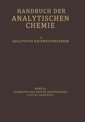Fresenius / Jander |  Elemente der Ersten Hauptgruppe (Einschl. Ammonium) | Buch |  Sack Fachmedien