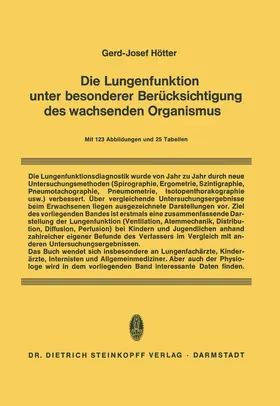 Hötter |  Die Lungenfunktion unter besonderer Berücksichtigung des wachsenden Organismus | Buch |  Sack Fachmedien