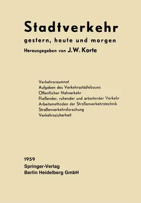 Korte | Stadtverkehr | Buch | 978-3-642-49082-8 | www.sack.de