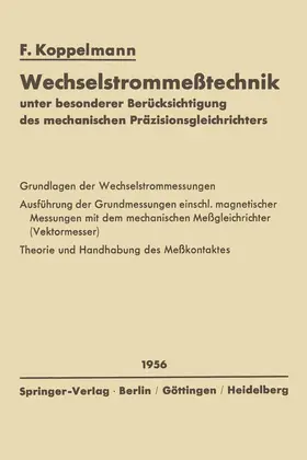 Koppelmann |  Wechselstrommeßtechnik | Buch |  Sack Fachmedien