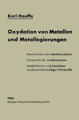 Hauffe |  Oxydation von Metallen und Metallegierungen | Buch |  Sack Fachmedien
