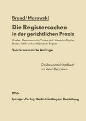 Brand / Marowski |  Die Registersachen in der gerichtlichen Praxis | eBook | Sack Fachmedien