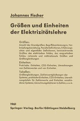 Fischer | Größen und Einheiten der Elektrizitätslehre | E-Book | www.sack.de