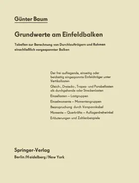 Baum |  Grundwerte am Einfeldbalken | Buch |  Sack Fachmedien