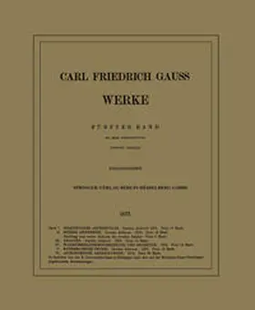 Gauß |  Werke | eBook | Sack Fachmedien