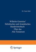Gesenius / Weber / Zimmern |  Hebräisches und Aramäisches Handwörterbuch über das Alte Testament | Buch |  Sack Fachmedien