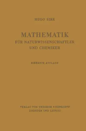 Sirk |  Mathematik für Naturwissenschaftler und Chemiker | Buch |  Sack Fachmedien