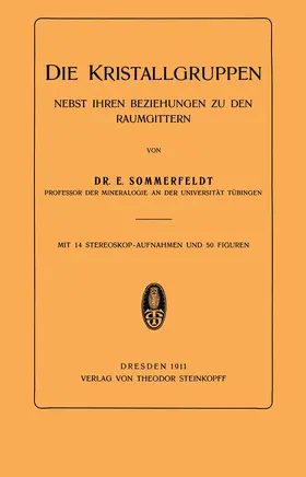 Sommerfeldt | Die Kristallgruppen | Buch | 978-3-642-49418-5 | www.sack.de