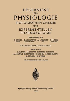 Krayer / Rein / Lehnartz | Ergebnisse der Physiologie Biologischen Chemie und Experimentellen Pharmakologie | Buch | 978-3-642-49435-2 | sack.de