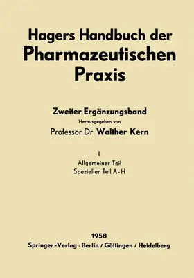 Kern / Auterhoff / Neuwald |  Hagers Handbuch der Pharmazeutischen Praxis | Buch |  Sack Fachmedien